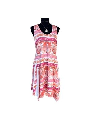 #46 INDIA BOUTIQUE ~ Purple/Gold or Pink/Gold Asymmetrical Lace Dress/Cover Up